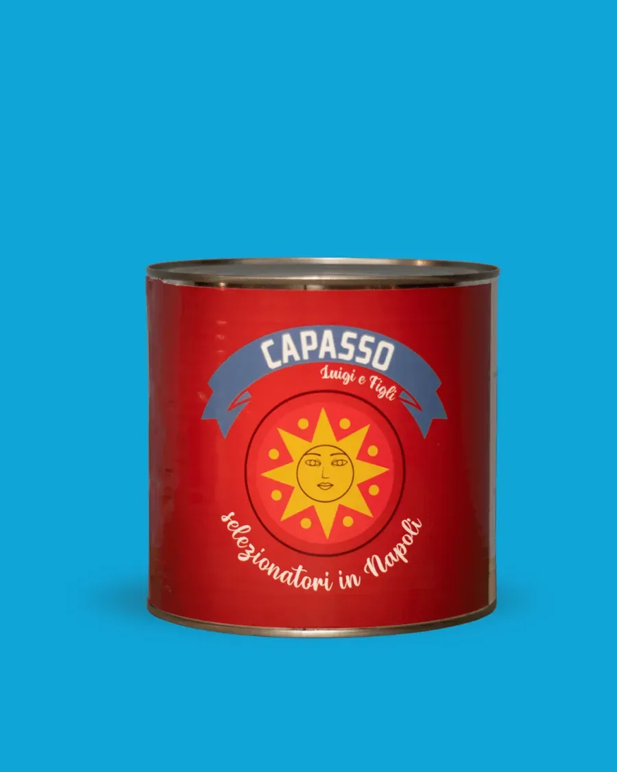 Lattina di pomodori pelati Capasso Luigi e Figli, formato 6×2500 gr
